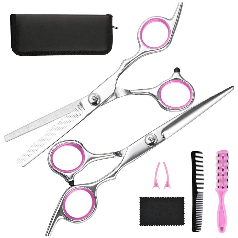 Hair Cutting Kit Stainless Steel 7 Pcs Professional Barber Styling Shears